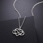 Love Bow Non-biological Sister Necklace Best Friend Necklace