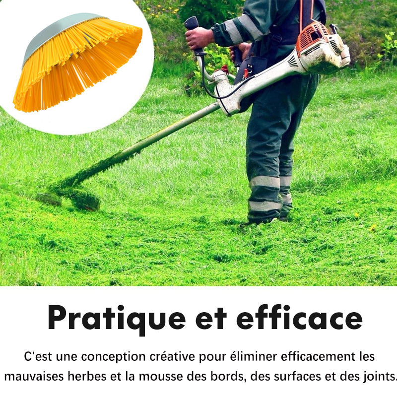 Nylon weed brush for lawn mower