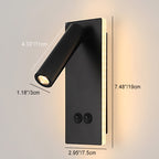Modern Minimalistic Rectangular Round Iron Aluminum LED Wall Lamp For Bedroom