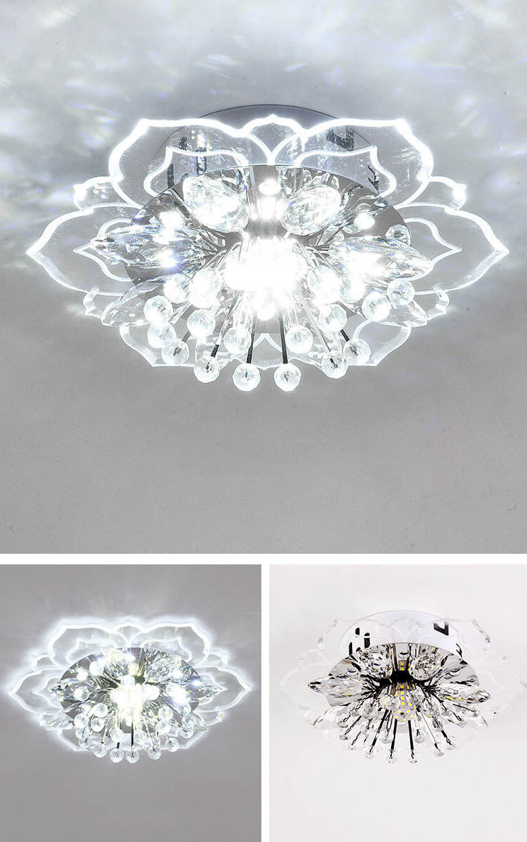 GlowPetal | LED Crystal Ceiling Light | Flower Shaped, RGB Color Changing & Energy Efficient
