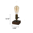 Vintage Industrial Iron Light Bulb 1-Light Table Lamp