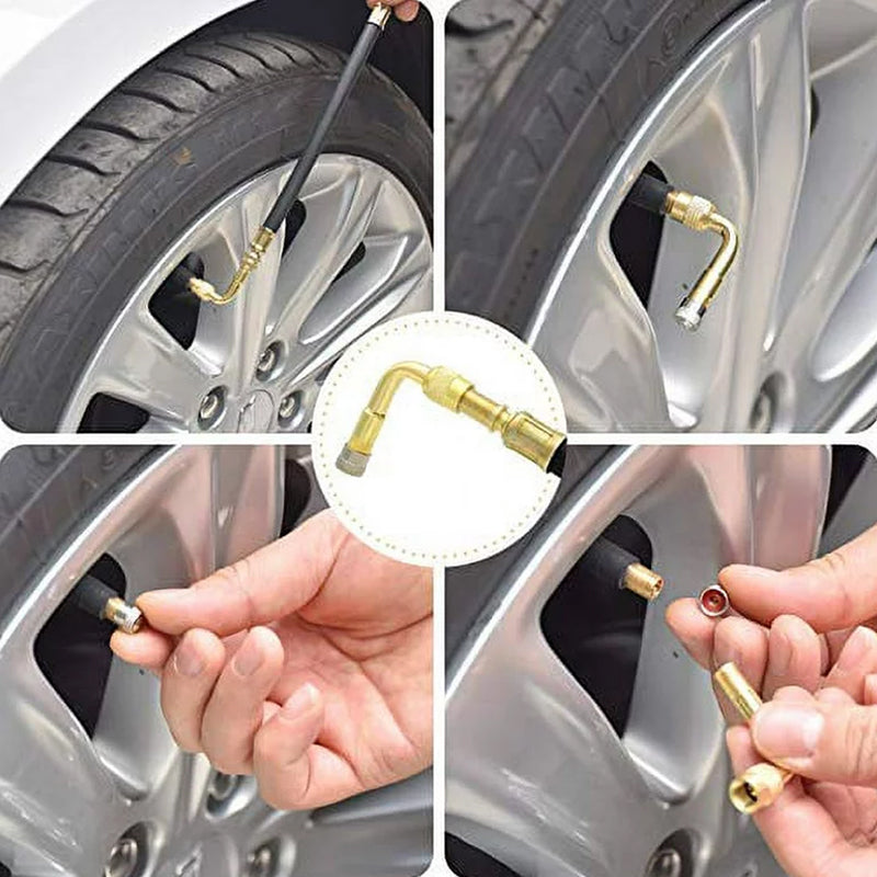 Universal tire valve extension adapter for car, bike, motorcycle, scooter
