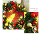 Christmas Wreath Branches Bells Christmas Lights String Decoration Lights