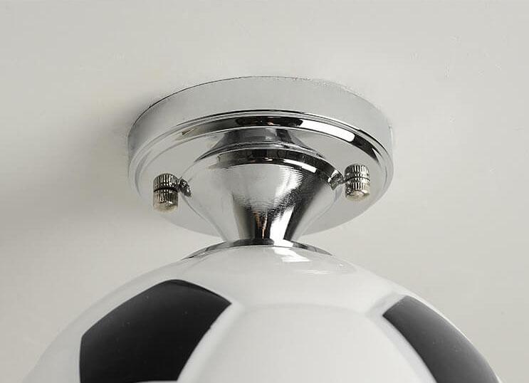 SportLume Creative Ceiling Light | Basketball & Football Design | Semi-Mount | Glass Lamp