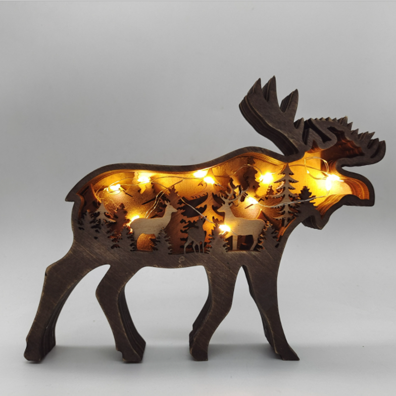 3D Creative Wood Animal Carving Craft Gift