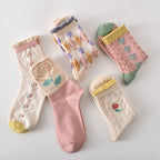 Women's Floral Cotton Socks (10 Pairs)