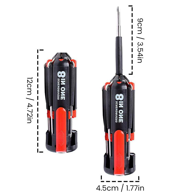 8-in-1 Screwdriver with LED Flashlight