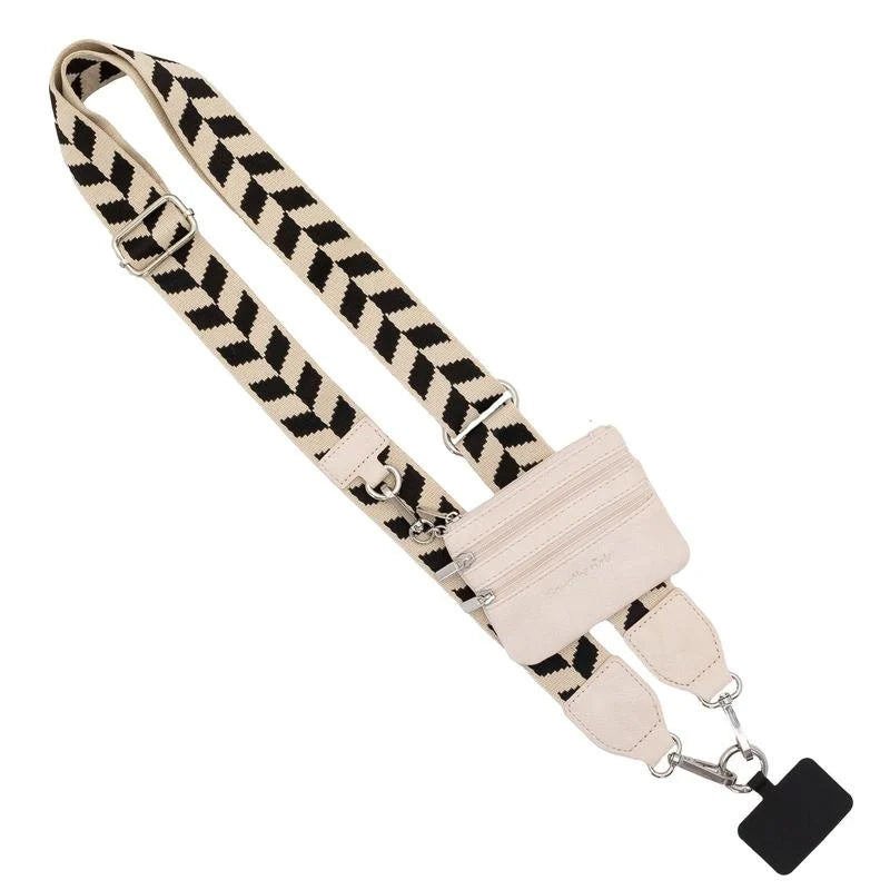 Phone strap with zipper pocket