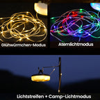Waterproof portable collapsible fairy lights for outdoor use