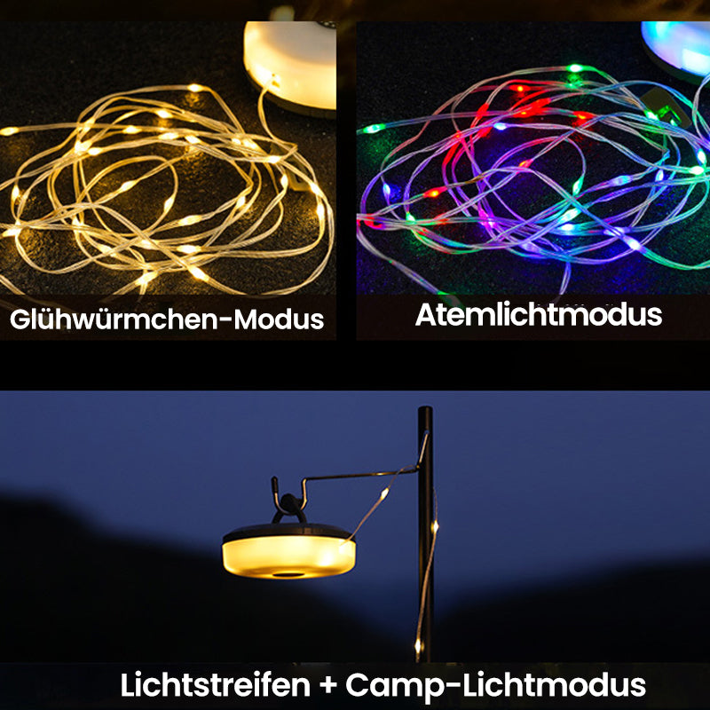 Waterproof portable collapsible fairy lights for outdoor use