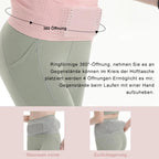 Multifunctional, breathable, concealed hip bag made of knit