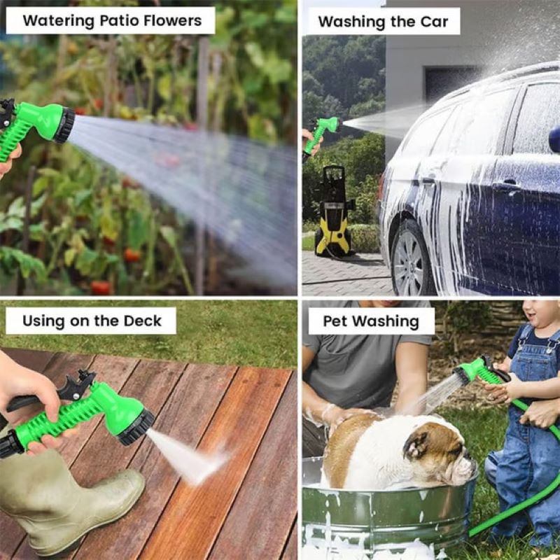 Magic hose with 7 spray gun functions
