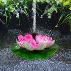 Lotus-shaped solar fountain pond decoration