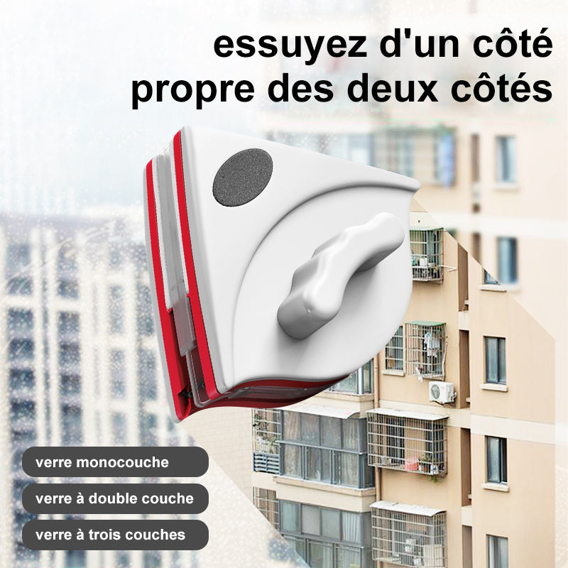 Magnetic cleaner for double-sided windows