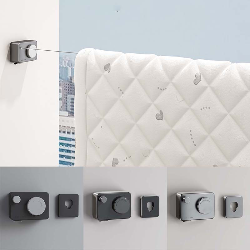 Invisible retractable laundry line