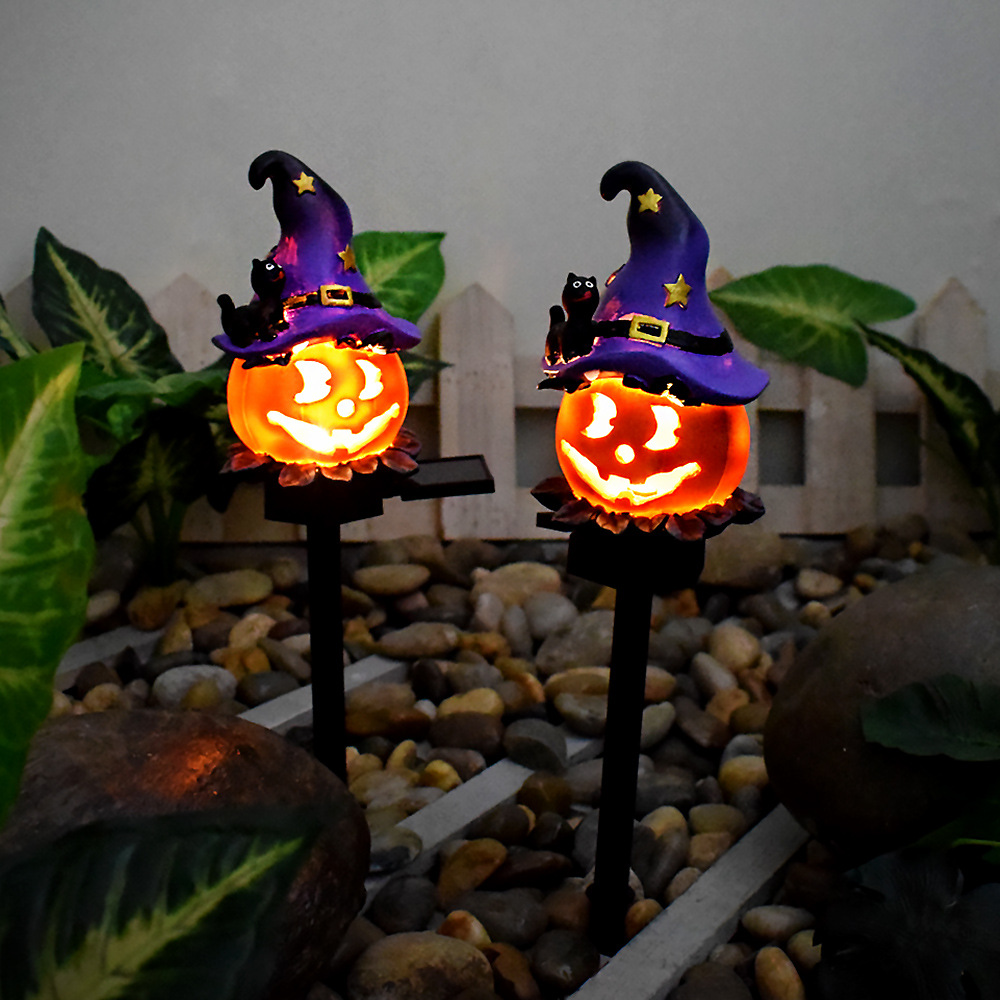 Halloween Solar Lights – Decorative LED Garden Lights with Pumpkin and Witch Designs