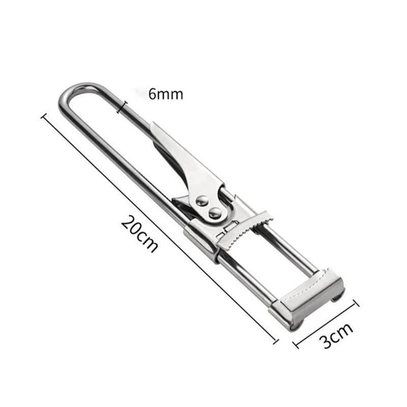 Adjustable multifunctional can opener made of stainless steel