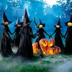 Glowing Hand-Holding Halloween Witch Decor