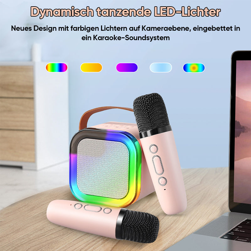 Mini Karaoke machine for children with wireless microphones