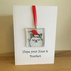 Handmade Christmas card ornaments