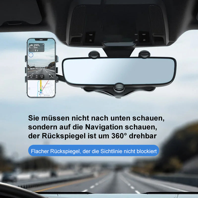 Multifunctional Rotatable Car Rearview Mirror Phone Holder