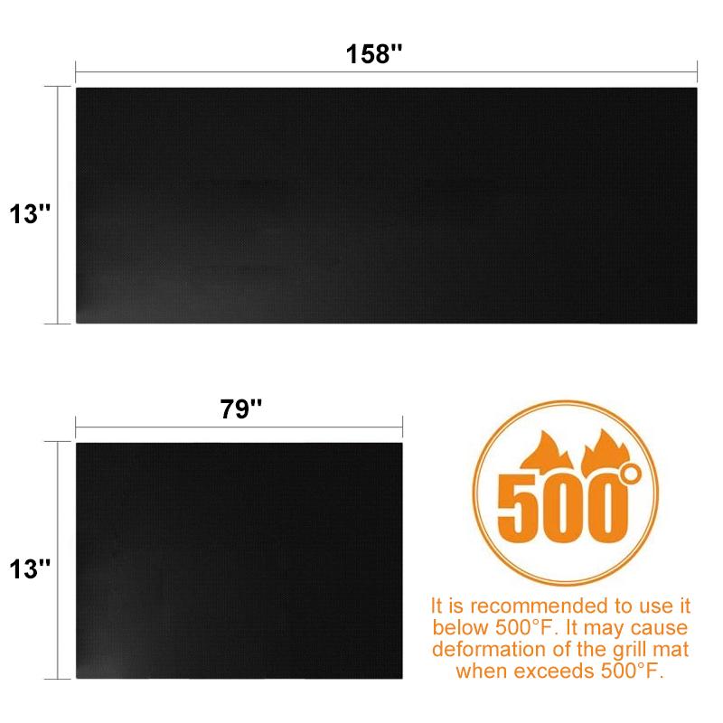 Non-stick BBQ grill mats with cutting box