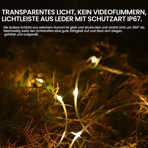Waterproof portable collapsible fairy lights for outdoor use
