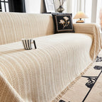 Herringbone Chenille Tassels Sofa Cover