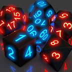 Polyhedral Glowing Dice Set (7 pcs)