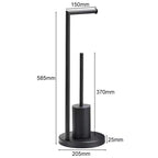 CleanStand Freestanding Toilet Paper Holder with Brush