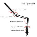 LED Foldable Long Arm Clip Eye Protection USB Reading Table Lamp