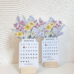 2024 Desk Calendar with Wooden Frame