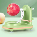 Hand-operated apple peeler