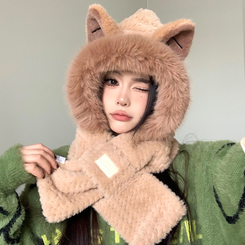 Sweet Fox Ears 2-in-1 Hat and Scarf