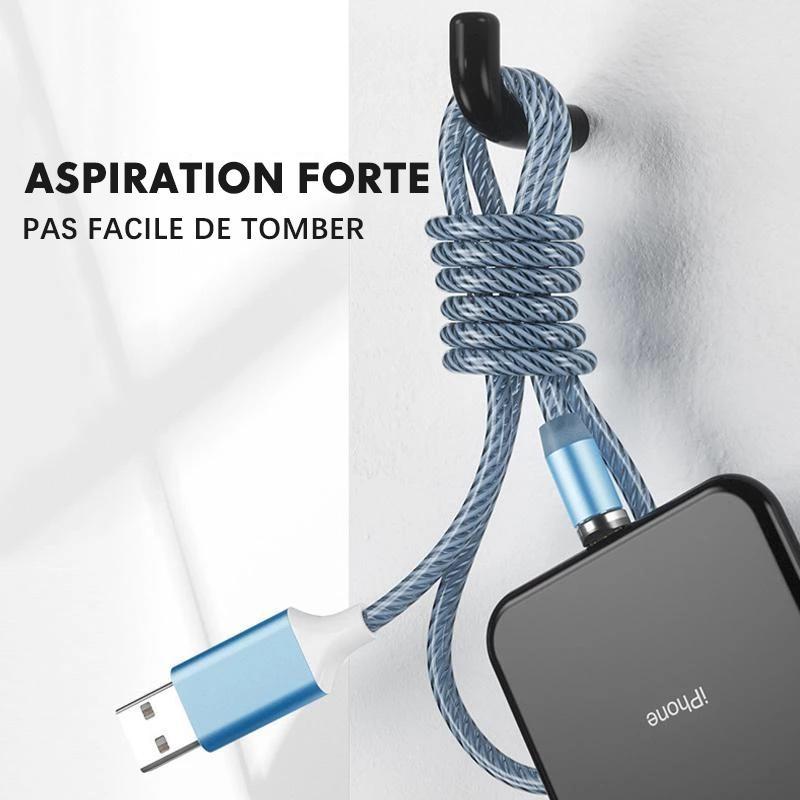 Magnetic USB charging cable with LED