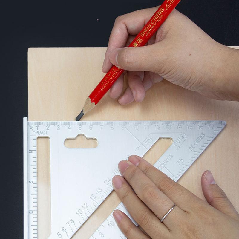 Aluminum alloy triangle and square ruler