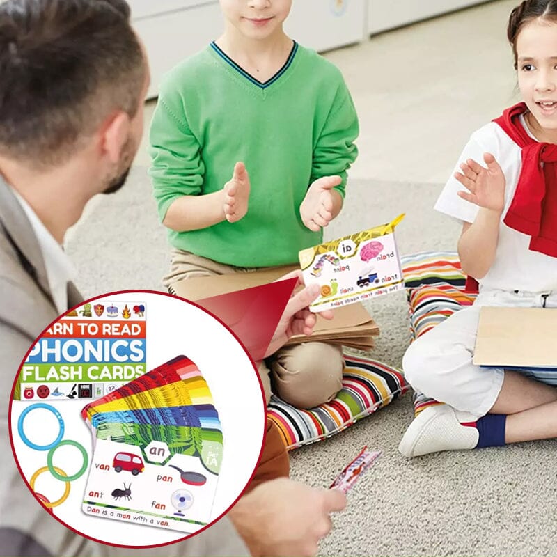 Phonics Flashcards - Learning to read in 20 steps - Digraphs CVC mixtures long vowel sounds