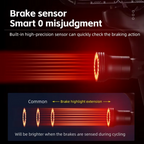 Smart Rechargeable Bike Tail Light with Brake Sensing and Waterproof Design