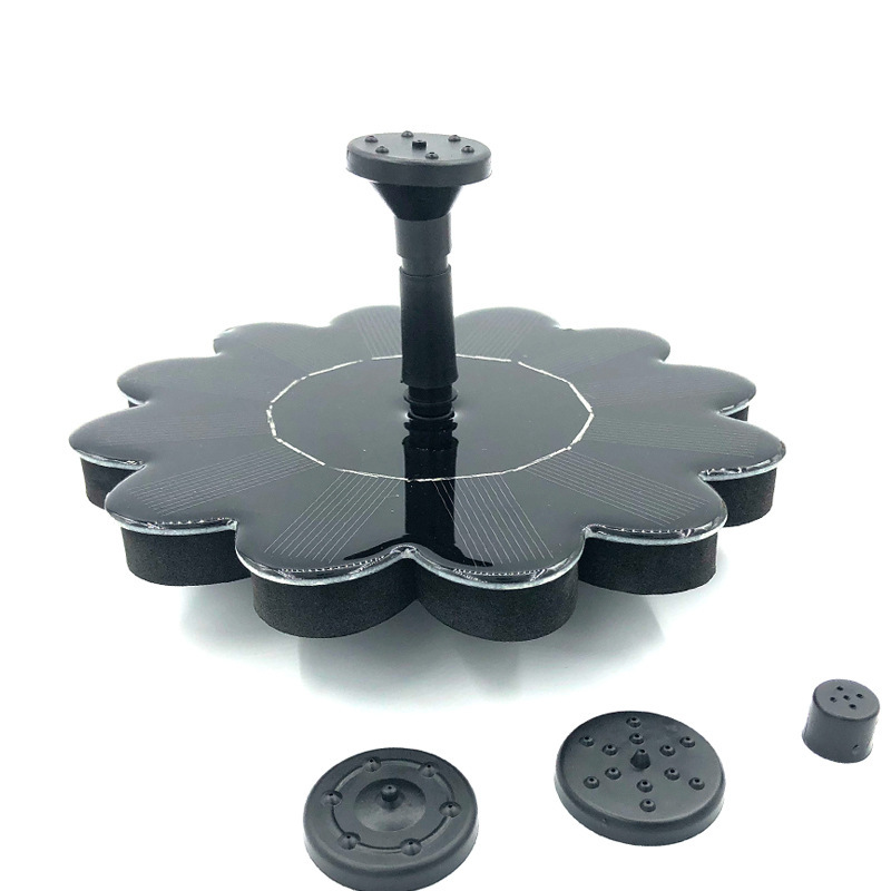 Solar-powered fountain for the garden – Flower design water feature for ponds and pools