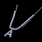 Rhinestone Letter Anklet