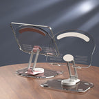 Folding transparent acrylic tablet stand