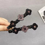 Hair clip with crystal flower
