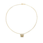 Butterfly Initial "A" Necklace