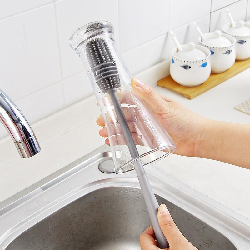Universal bottle cleaning brush and cup brush
