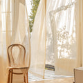 Transparent Linen Curtains, Light and Modern for Living Room