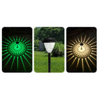Solar waterproof circular divergent light shadow design LED outdoor garden decorative light