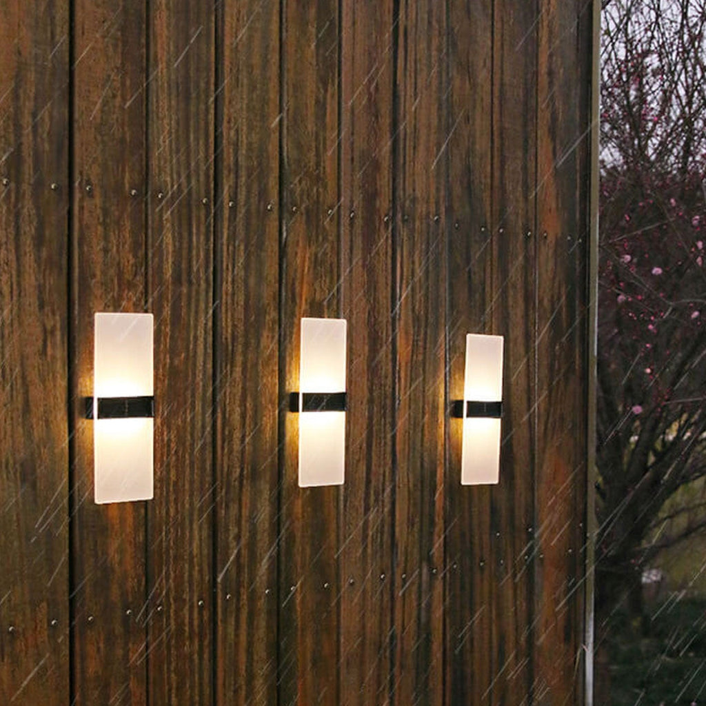 LumaZen Solar LED Wall Lamp | Weatherproof | Solar Powered Outdoor Lighting | Garden & Patio Decor