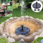 Solar-powered water bubbler for bird baths – bubble fountain with solar panel