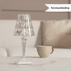 LuxeCrystal Premium LED Table Lamp | Wireless | Dimmable Crystal Lighting | Mood Light & Decoration