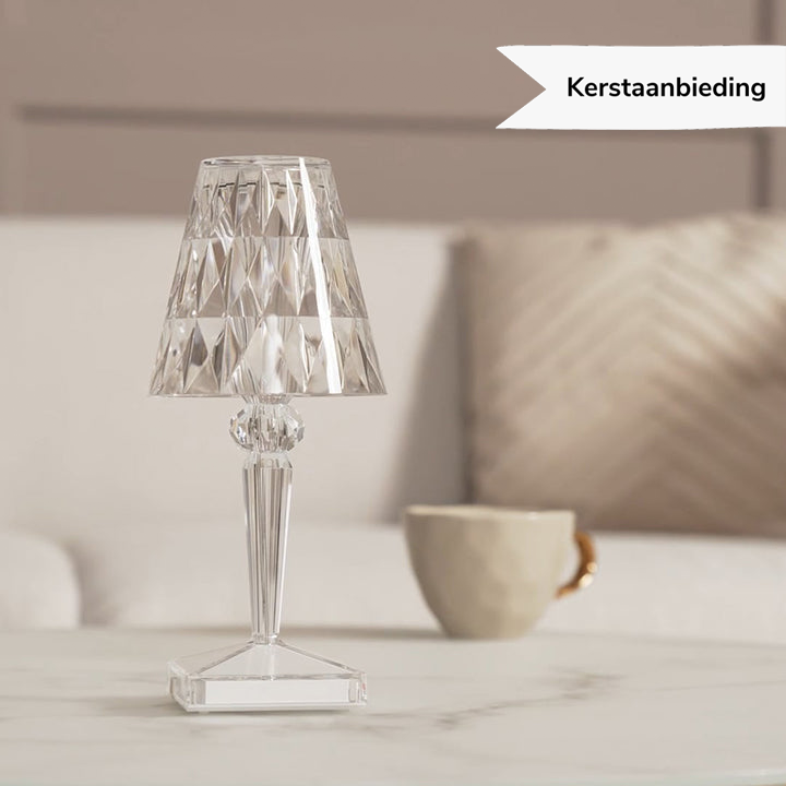LuxeCrystal Premium LED Table Lamp | Wireless | Dimmable Crystal Lighting | Mood Light & Decoration